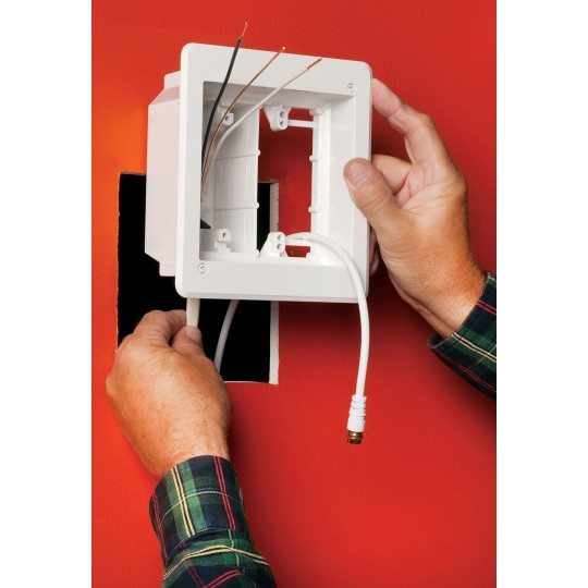 Arlington Industries DVFR4W-1 Wall Plate, 4 Gang, White