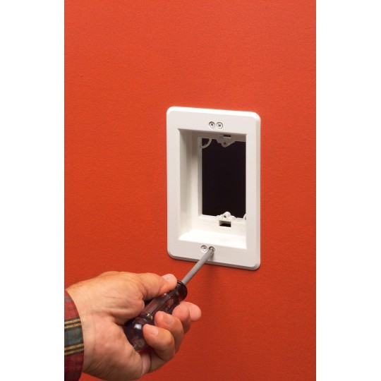 Arlington Industries DVFR4W-1 Wall Plate, 4 Gang, White