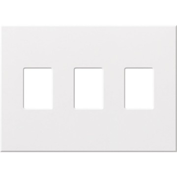 VWP-3-WH Vareo, 3-Gang Wallplate in White, matte finish