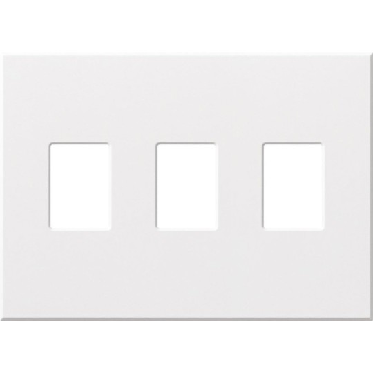 VWP-3-WH Vareo, 3-Gang Wallplate in White, matte finish