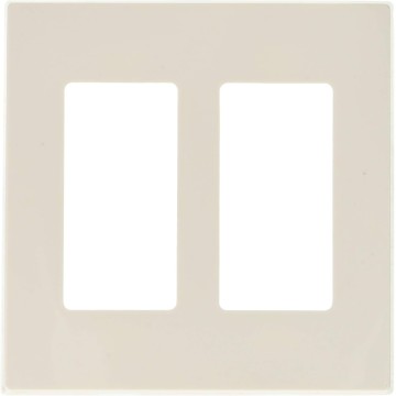 80309-SW 2-Gang Decora Plus Wallplate Screwless Snap-On Mount, White, 20-Pack