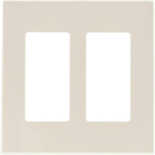 80309-SW 2-Gang Decora Plus Wallplate Screwless Snap-On Mount, White, 20-Pack