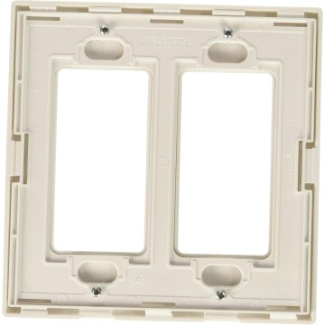 80309-SW 2-Gang Decora Plus Wallplate Screwless Snap-On Mount, White, 20-Pack