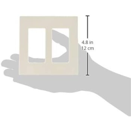 80309-SW 2-Gang Decora Plus Wallplate Screwless Snap-On Mount, White, 20-Pack