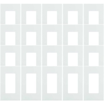 80301-SW 1-Gang Decora Plus Wallplate Screwless Snap-On Mount, White, 20-Pack