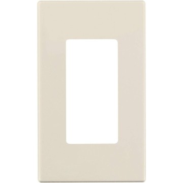 80301-ST 1-Gang Decora Plus Wallplate Screwless Snap-On Mount, Light Almond, 20-Pack