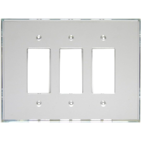 GlassAlike™ Triple Decora Acrylic Mirror Switch Plate