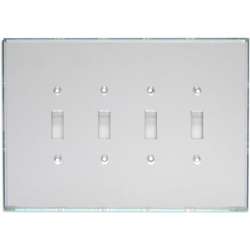 Quad Single Toggle Switch Acrylic Mirror Switch Plate