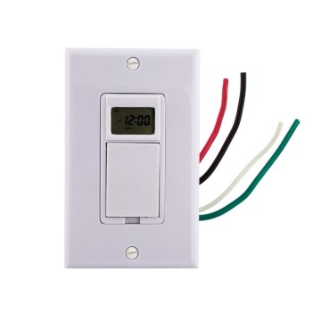Tork SS720Z Sunset in-Wall Residential Timer, White, Ohm
