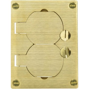 828R Brass DPLX RECEPT PLT OMBX, White