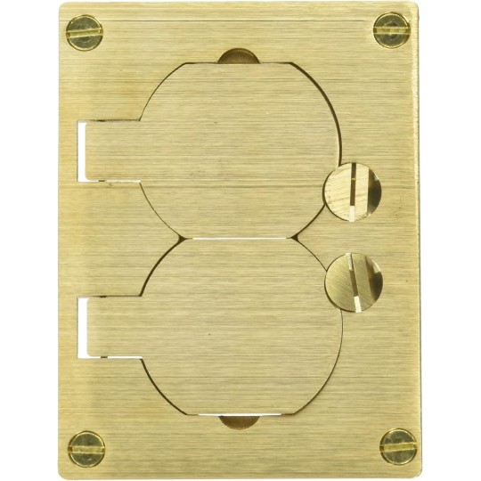 828R Brass DPLX RECEPT PLT OMBX, White