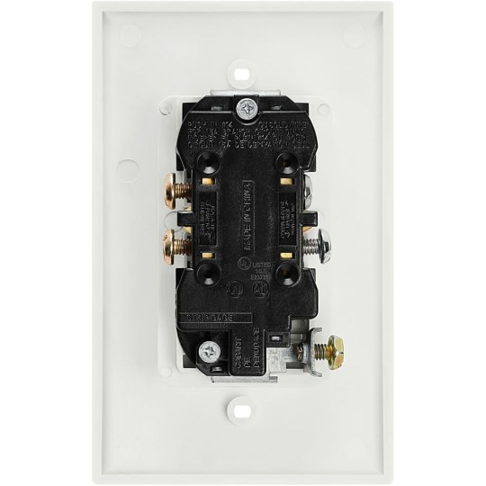 - Wall Plate- 1 Gang Recessed Dual Power Outlet, UL Listed