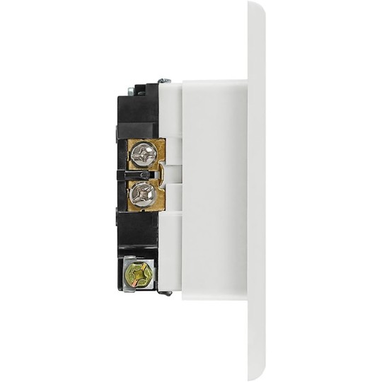 - Wall Plate- 1 Gang Recessed Dual Power Outlet, UL Listed