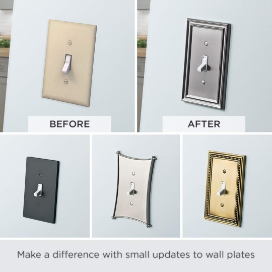 Wood Square (6-Pack) Outlet Covers Unfinished Wood 1-Gang Wall Plate Single Duplex Electrical Outlet Covers W10397V-UN-R