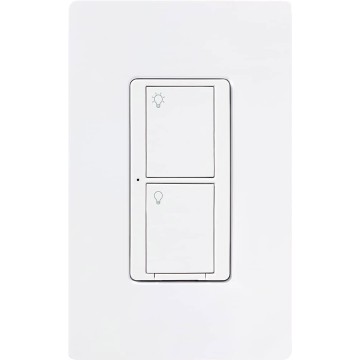 PD-5WS-DV-WH Light Switch, Caseta Wireless 5A Lighting & 3A Fan RF On/Off - White Model: PD-5WS-DV-WH by 