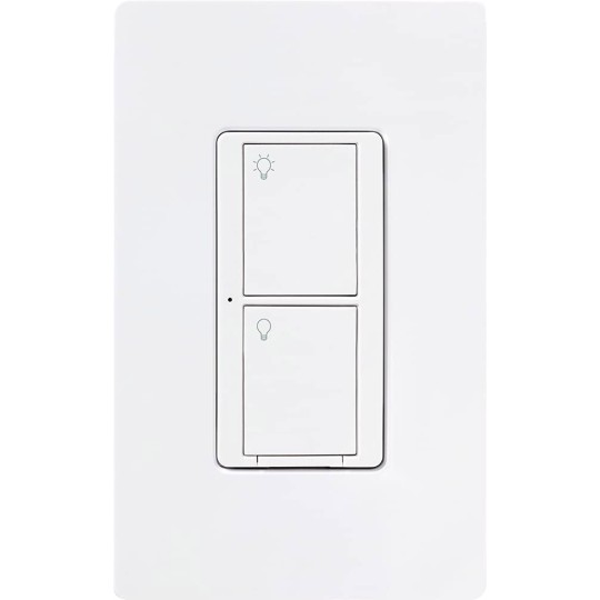 PD-5WS-DV-WH Light Switch, Caseta Wireless 5A Lighting & 3A Fan RF On/Off - White Model: PD-5WS-DV-WH by 
