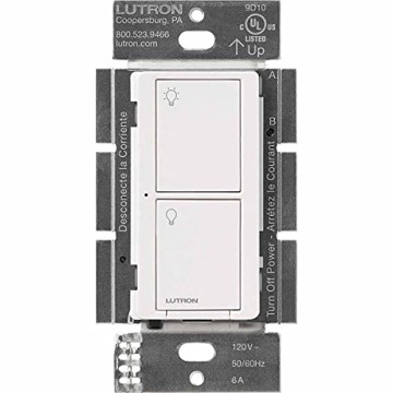 PD-5WS-DV-WH Light Switch, Caseta Wireless 5A Lighting & 3A Fan RF On/Off - White Model: PD-5WS-DV-WH by 