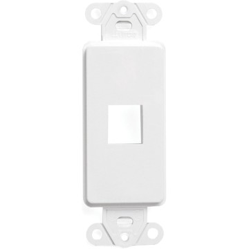 41641-W 1-Port QuickPort Decora Insert, white (Pack of 20)