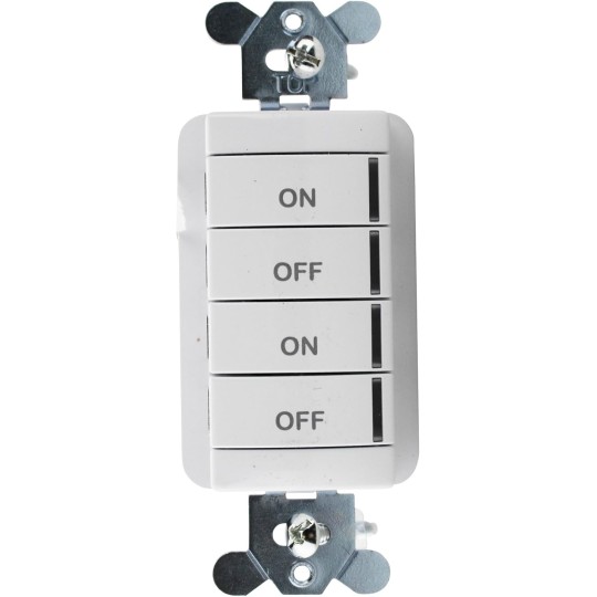 NPODM-2P-WH nLight Push Button Raise/Lower Switch WallPod, Low Voltage, White