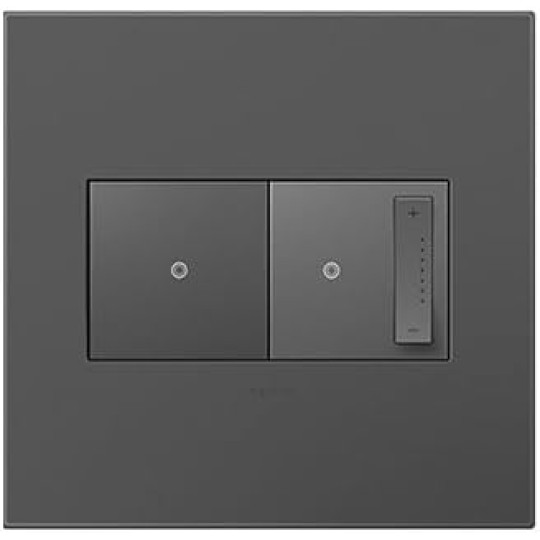 Adorne AWP2GMG4 2 Gang Wall Plate 4 Pack Magnesium
