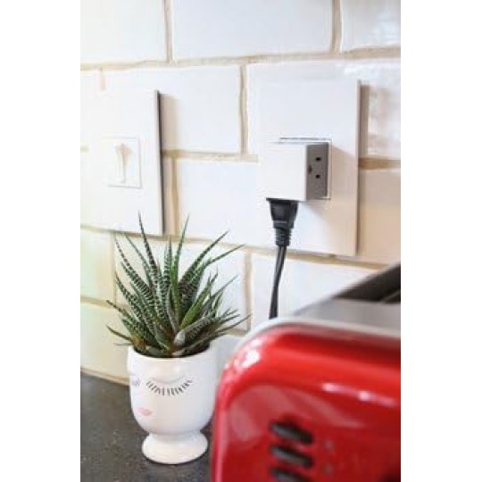 15Amp 1-Gang Pop-Out Outlet in White With Matching Wall Plate, ARPTR151GW2WP