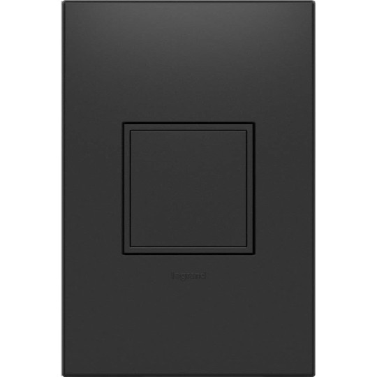 15Amp 1-Gang Pop-Out Outlet in Graphite With Matching Wall Plate, ARPTR151GG2WP