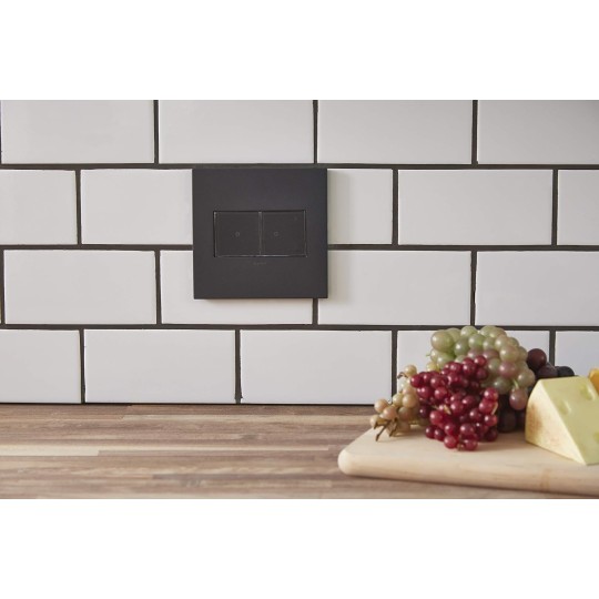 Adorne AWP2GGR4 2-Gang Graphite Wall Plate, 4 pack
