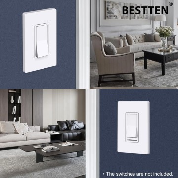 1 Gang Screwless Decorator Wall Plate, Decortive Outlet Cover, Light Switch Cover Plate, USWP6 Snow White Series Face Plate for Dimmer, GFCI, USB Receptacle, 50 Pack, H4.69” x W2.91”