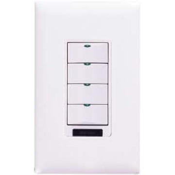 WATTSTOPPER LMPS-104-W DLM 4-BUTTON PARTITION SWITCH- WHITE
