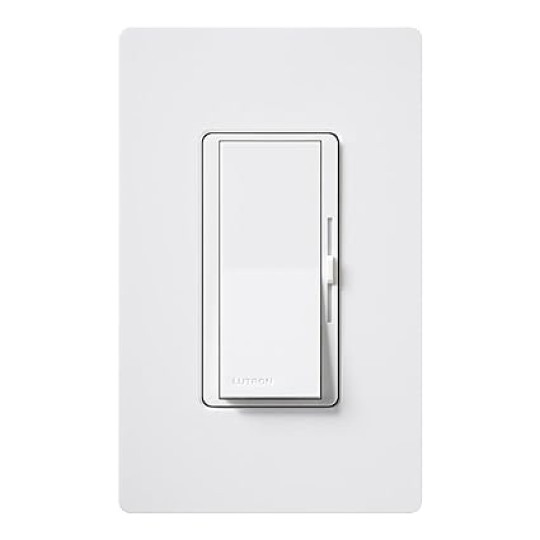 Diva LED+ Dimmer Switch for Dimmable LED, Halogen and Incandescent Bulbs, 150W/Single-Pole or 3-Way, DVCL-153P-WH, White (6-Pack)