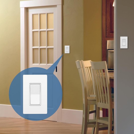 (20 Pack) 3 Way Decorator Paddle Rocker Wall Light Switch, Single Pole or Three Way, 15A 120/277V, On/Off Interrupter, White