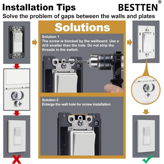 USWP4 White Series, 100 Pack 1-Gang Screwless Wall Plate, Decorator Outlet Cover, for Light Switch, Dimmer, USB, GFCI, Receptacle