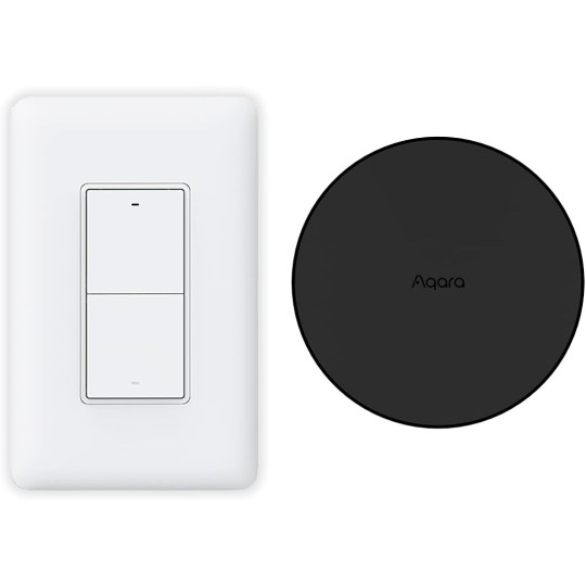 Smart Light Switch (with Neutral, Double Rocker) Plus Hub M2, Zigbee Switch, Remote Control and Set Timer for Home Automation, Compatible with Alexa, Apple HomeKit, Google Assistant
