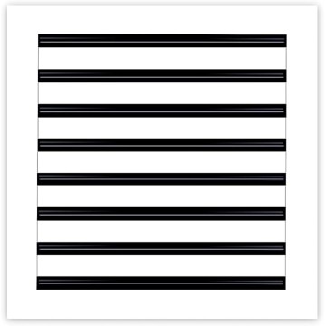 16x16 Modern AC Vent Cover - Decorative White Air Vent - Standard Linear Slot Diffuser - Register Grille for Ceiling, Walls & Floors - Texas Buildmart