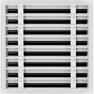 16x16 Modern AC Vent Cover - Decorative White Air Vent - Standard Linear Slot Diffuser - Register Grille for Ceiling, Walls & Floors - Texas Buildmart