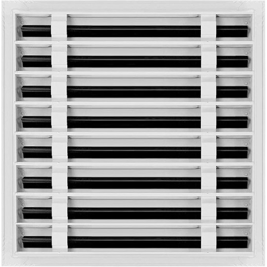 16x16 Modern AC Vent Cover - Decorative White Air Vent - Standard Linear Slot Diffuser - Register Grille for Ceiling, Walls & Floors - Texas Buildmart