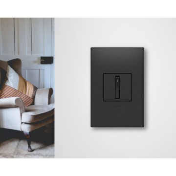 15 Amp Whisper Single-Pole 3-Way Light Switch (with Wall Plate, Graphite, 4)