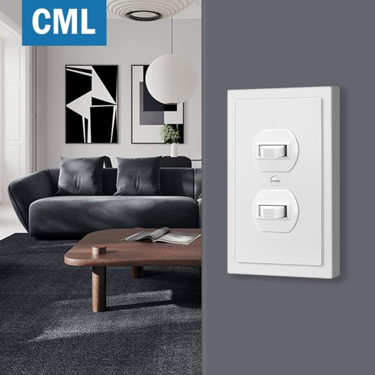 Modern Framed Single Duplex Wall Plate, 10 Pack Decorative Outlet Covers, 1-Gang Switch Plates, Impact Resistant Polycarbonate, Standard Size 3.15”X 4.87”, White