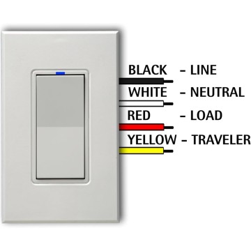 HAI Relay Wall Switch, 15A, White (HAI-WS1R-40A00-W)