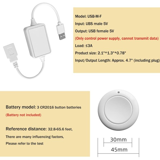 Remote Control Retro Wall Light with USB Plug Receiving Controller Metal Macaron Color Wall Light with Recessed Push Button Switch Cord (4.9 Feet) and Remote Control Switch - 1 Pack(Pink)