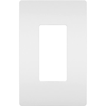 radiant Screwless Wall Plates for Decorator Rocker Outlets, 1-Gang, White, 20-Pack, RWP26WCC10