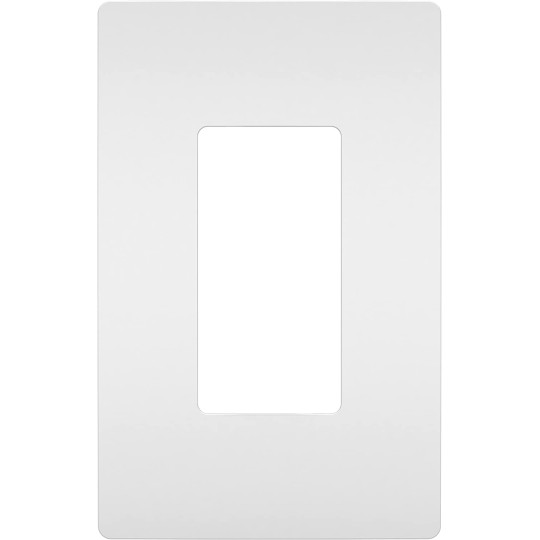 radiant Screwless Wall Plates for Decorator Rocker Outlets, 1-Gang, White, 20-Pack, RWP26WCC10
