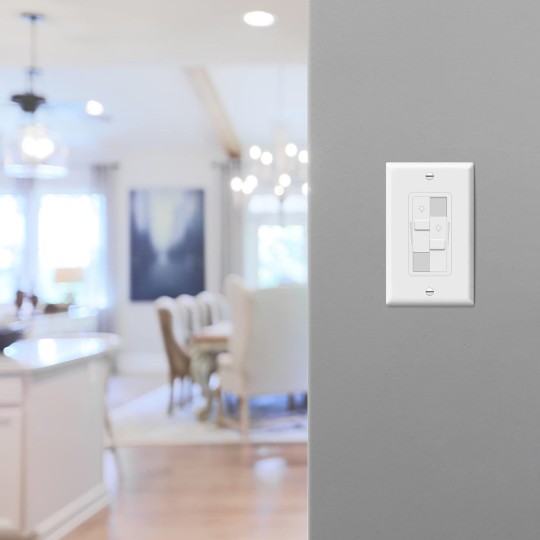 Decorator Light Switch or Receptacle Outlet Wall Plate, Size 1-Gang 4.50" x 2.76", Unbreakable Polycarbonate Thermoplastic, 8831-W-100PCS, White (100 Pack), UL Listed