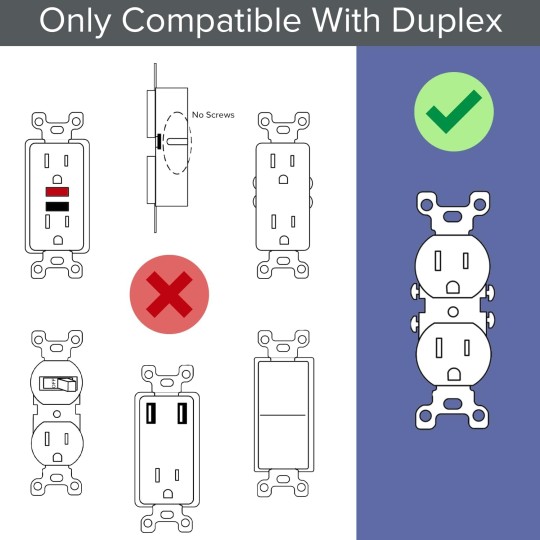 3 Pack - GuideLight 2 for Outlets [New Version - LED Light Bar] - Night Light - Electrical Outlet Wall Plate with LED Night Lights - Automatic On/Off Sensor - (Duplex, Light Almond)