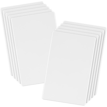 Blank Wall Plate, Temperature and Impact Resistant, UL Listed, Polycarbonate Thermoplastic, Screwless Design, Matte Finish, Modern Upgrade, Midsize, 1-Gang, 4.88” x 3.11”, White, 10 Pack