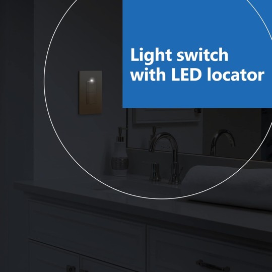 Minimalist Design Matte Finish Lighted Double Switch, Combination Frameless Decorator Switch with Locator Light, Ground Terminal, Single Pole, 15A 120V, UL Listed, LCS2-1P-GD10P, Gold, 10 Pack