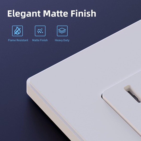 Matte White Standard Decorator Electrical Wall Receptacle Outlet, 15A 125V, 2 Pole 3 Wire, Non- Tamper Resistant, NEMA 5-15R, Self-Grounding, Wall Plate Included, UL Listed, 50 Pack