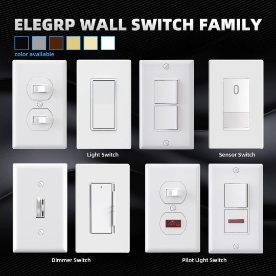 Matte White Single Pole Decors Light Switch with Plate 15Amp, 120/277V, Paddle Rocker Switch Replacement, On/Off Wall Switch, Self-Grounding, Residential Grade, w/Wall Plate, UL/CUL (50 Pack)