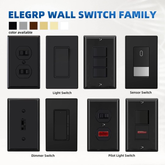 Matte Black 3 Way Decorative Light Switch with Plate, 15Amp, 120/277 Volt, AC Rocker Paddle Wall Switch Replacement, Self-Grounding, Residential Grade, w/Wall Plate, UL Listed (50 Pack)