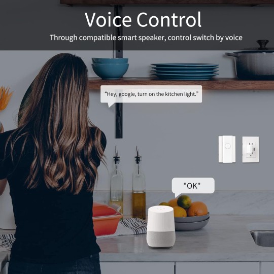 Smart Switch 4 Pack with Zigbee Hub - 4 Smart Switch and 1 Hub,Toggle/Rocker, No Wiring Needed. 2.4GHz WiFi Compatible with Alexa and Google Home.